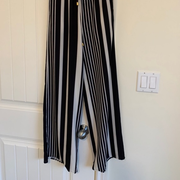 Silky Striped Pants - Wide Leg - Picture 2 of 4